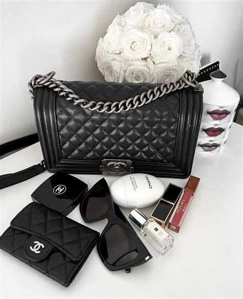 chanel boy bag black inside|chanel boyfriend bag.